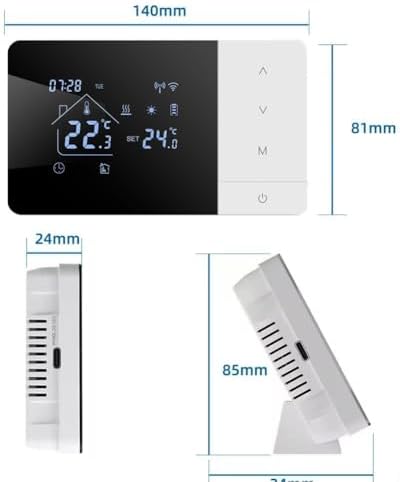  Termostato inteligente WiFi programable para calderas de gas Tuya Smart-Life Alexa
| Termostato inteligente WiFi progra