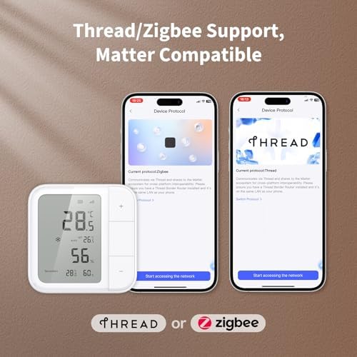  Aqara Termostato de Habitación Inteligente W100 Thread/Zigbee, Control Inalámbrico para HVAC, Ideal para Hogares Inteli