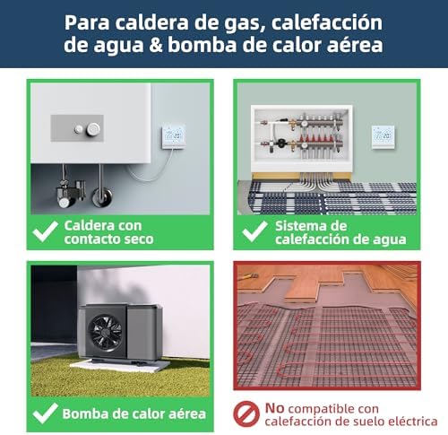  Beok Termostato Calefacción WiFi para Caldera Intelli Digitale Inteligente con Control Vocal de Alexa
| Beok Termostato