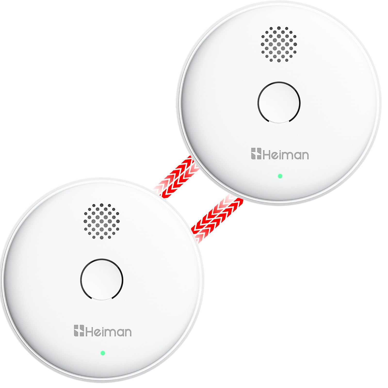  HEIMAN Detector de Humo Interconectado Inalámbrico Cumple con EN14604 para Hogares
| HEIMAN Batería Integrada Detector 