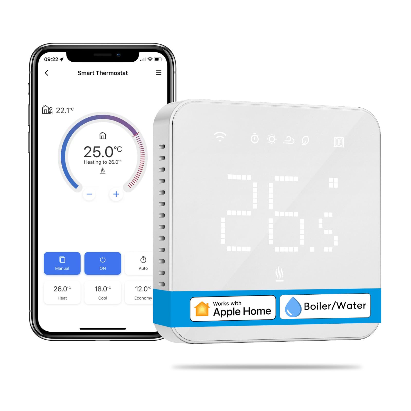  Meross Termostato Calefacción WiFi para Calderas - Control Remoto y Ahorro de Energía para Hogares Inteligentes
| Meros