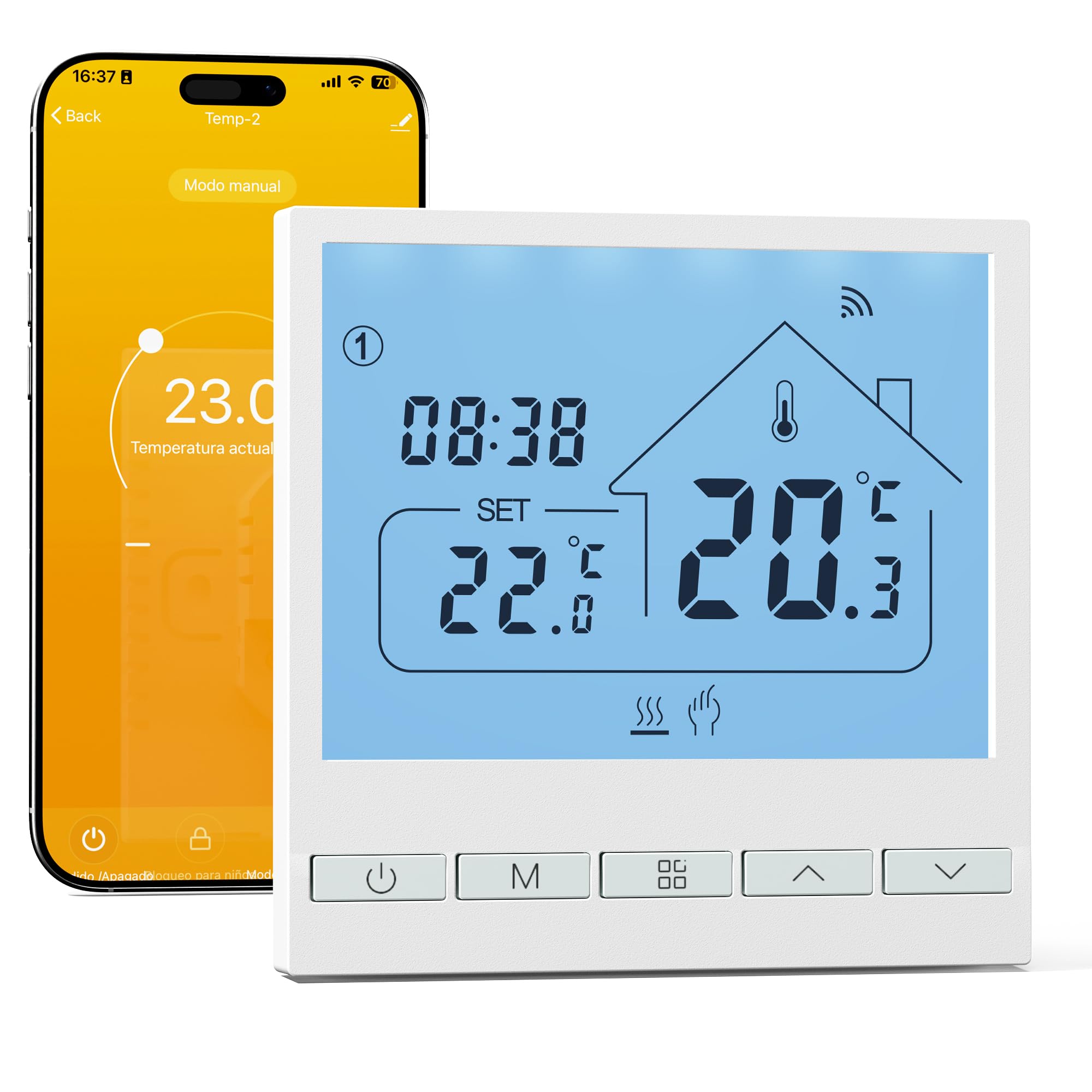  Beok Termostato Calefacción WiFi para Caldera Intelli Digitale Inteligente con Control Vocal de Alexa
| Beok Termostato